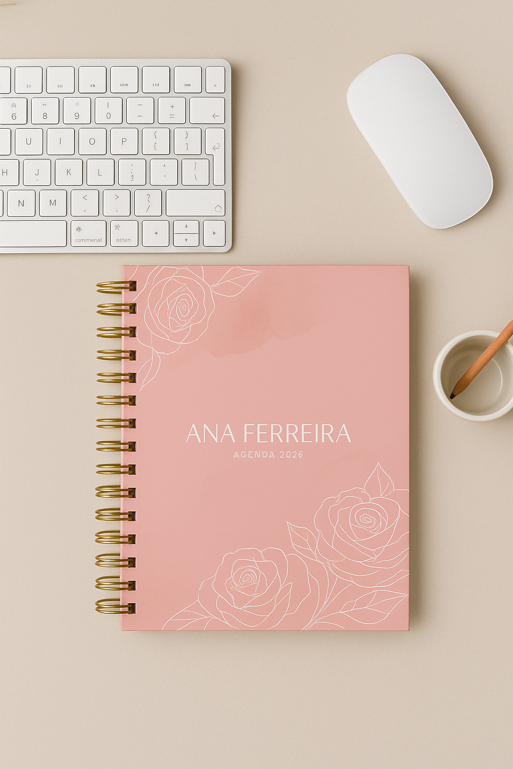 Agenda • Bloco de Notas • Bloco de Encomendas Personalizado _ FLOWER