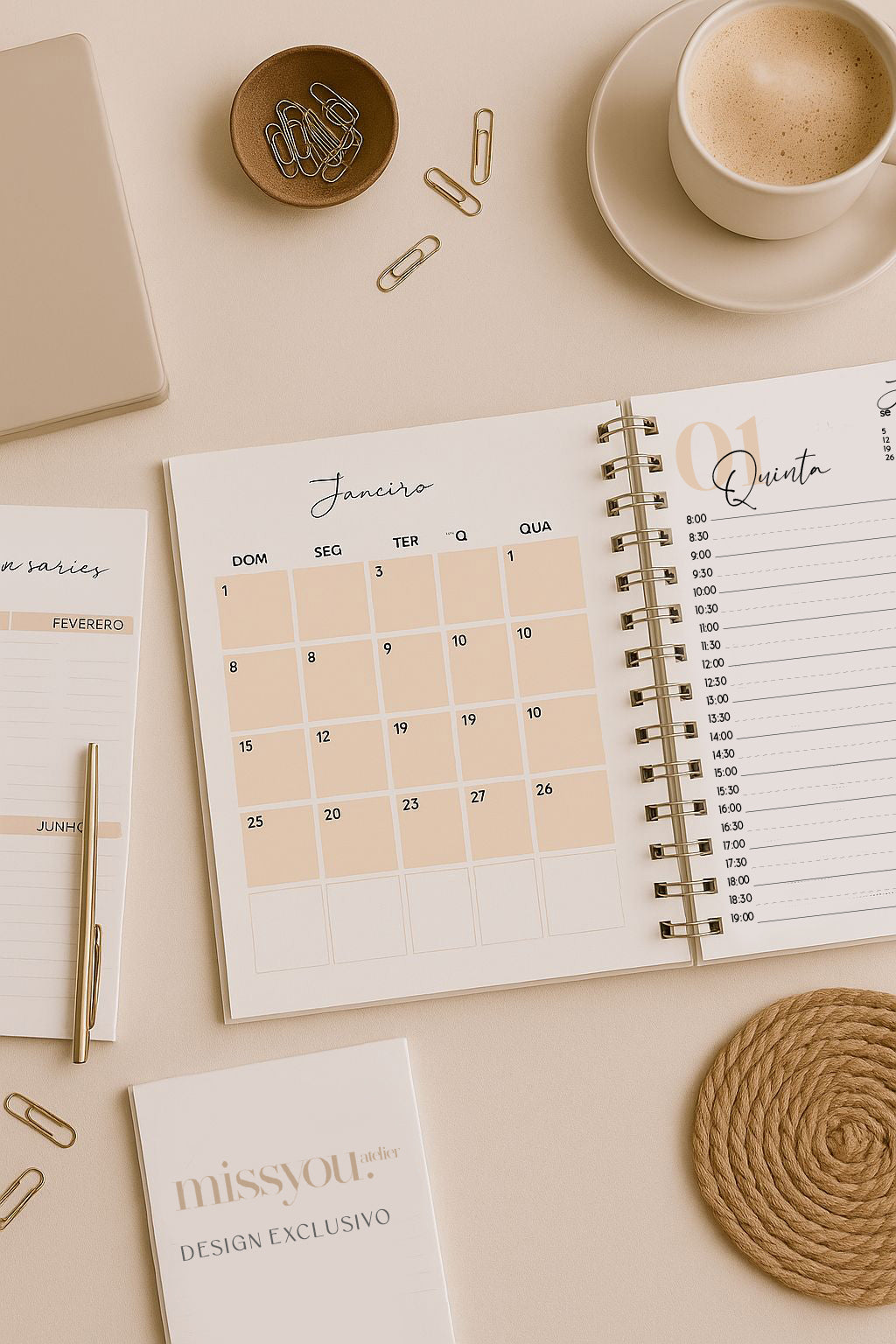 Agenda • Bloco de Notas • Bloco de Encomendas Personalizado _ AURORA